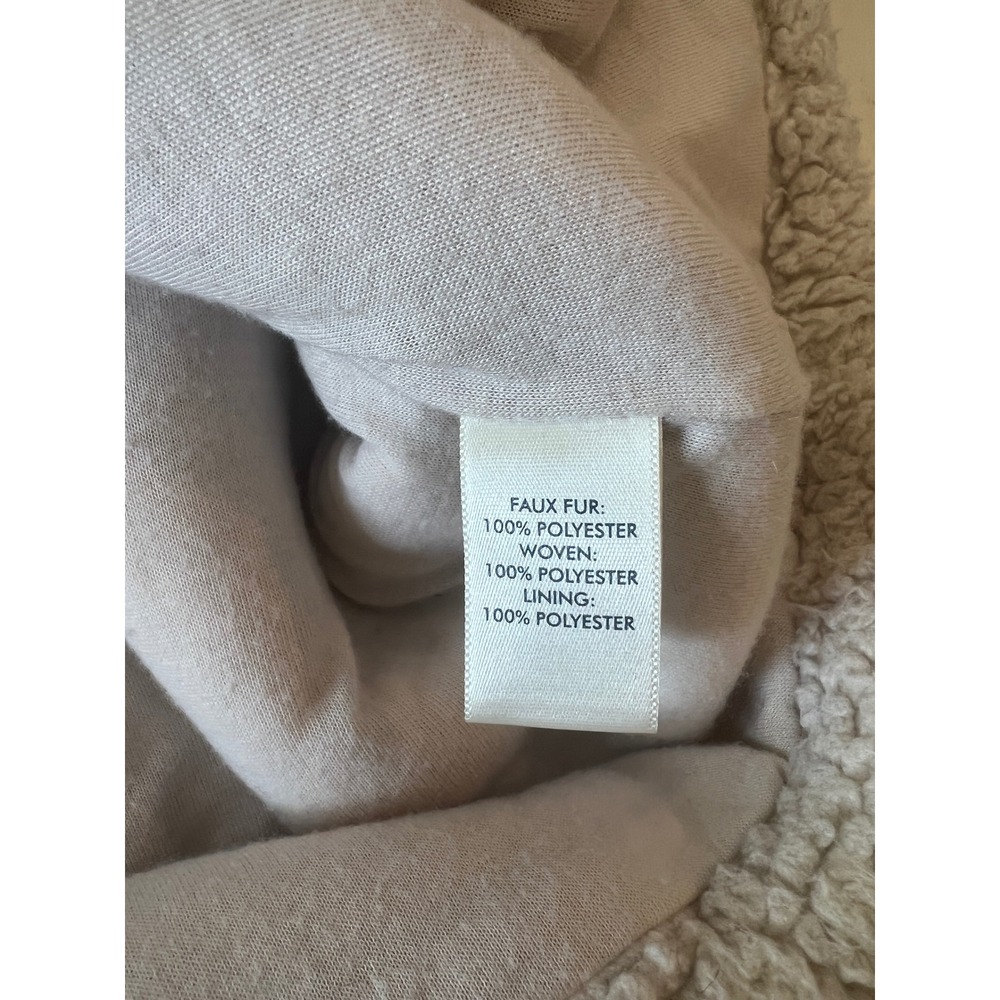 BKE Women's Sherpa Fleece Quilted Utility Jacket Cream Brown Size Medium - Picture 8 of 9